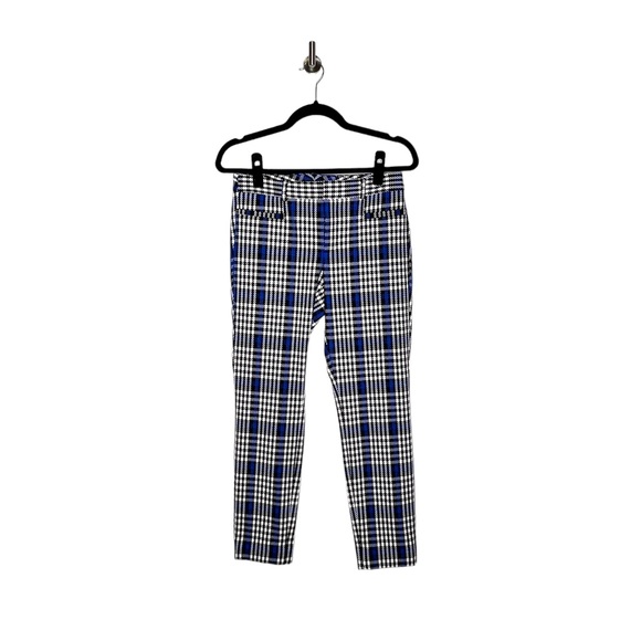 NWOT Banana Republic Women’s Modern Sloan Skinny Plaid Pant Blue/White Size 2 - Picture 3 of 7